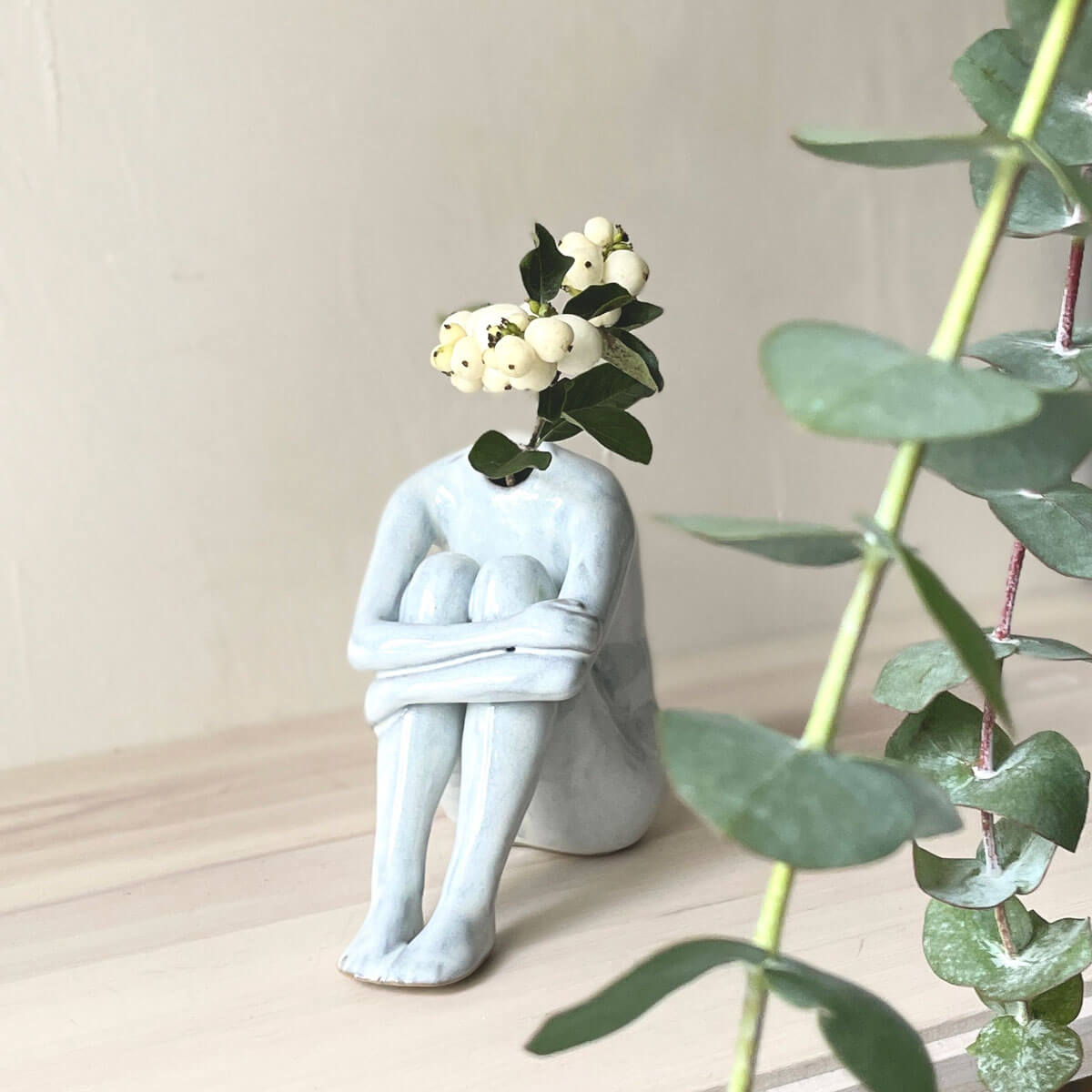 体育座り 花器 フラワーベース - 花瓶